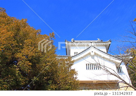 愛知県豊田市、挙母城復興隅櫓の風景 131342937