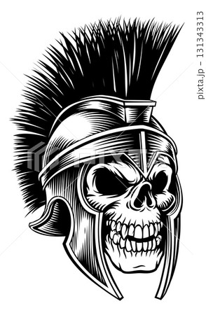 Human Skull Spartan Trojan Roman Gladiator Helmet Human Skull Spartan Trojan Roman Gladiator Helmet 131343313