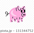 Piggy, piglet, pig, piggie, pigling and swine, graphic design. Animal, pet, porcine, husbandry and livestock, vector design and illustration 131344752