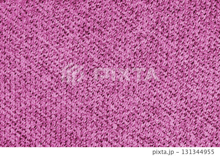 Close up, macro texture of upholstery pink woven fabric with detailed textile pattern 131344955