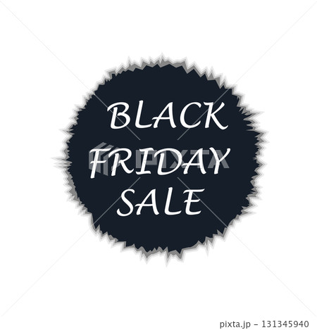 Black Friday sale badge on yellow background Black Friday sale badge on yellow background 131345940