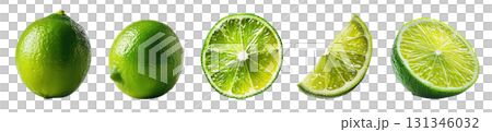 Whole and sliced limes Whole and sliced limes 131346032