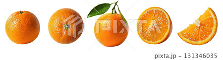 Fresh oranges whole and sliced 131346035