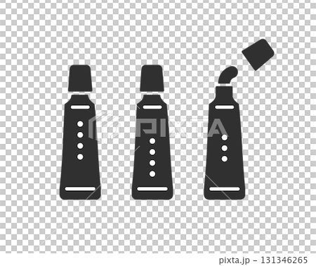 チューブ　軟膏のシルエットイラスト 131346265