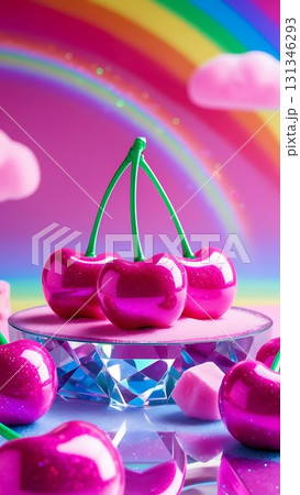 Pink Pop Candy Cherries Holo Sweet Vibes 48-6 131346293