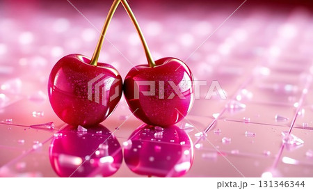 Glittery Twin Cherries Luxe Aesthetic Delight 49-5 131346344