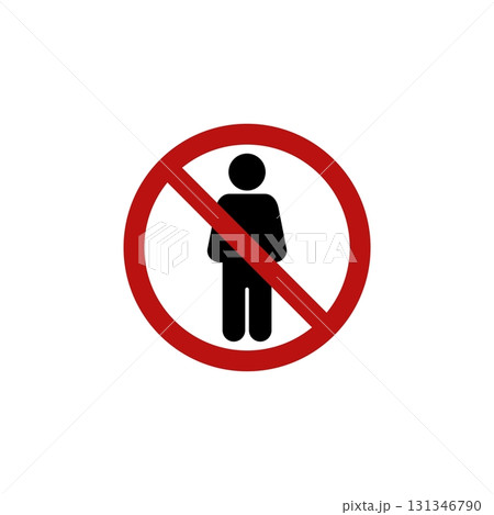 Human Figure No Entry Logo Template Illustration Design. Vector EPS 10. Human Figure No Entry Logo Template Illustration Design. Vector EPS 10. 131346790