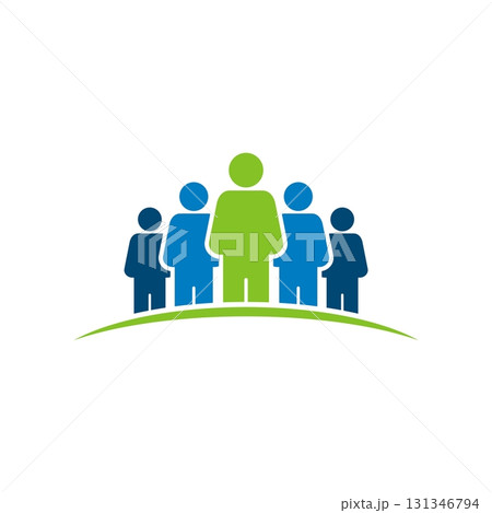 Human Figure Teamwork Logo Template Illustration Design. Vector EPS 10. 131346794