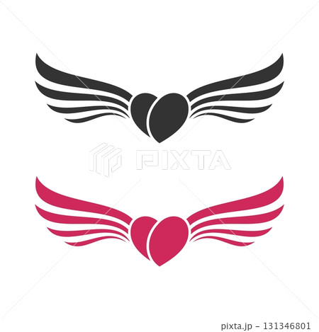 Love Wing Logo Template Illustration Design. Vector EPS 10. 131346801