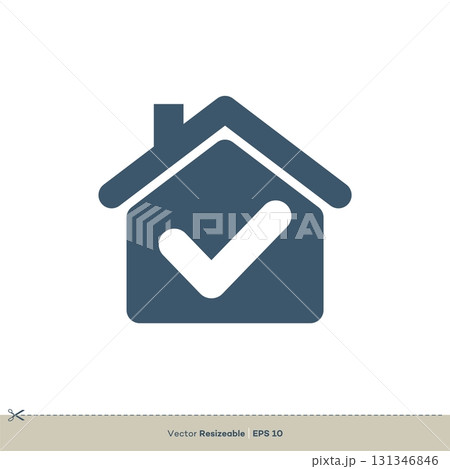 Home Check Mark Vector Logo Template Illustration Design Home Check Mark Vector Logo Template Illustration Design 131346846