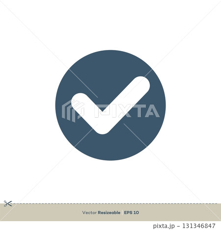 Circle Check Mark Vector Logo Template Illustration Design Circle Check Mark Vector Logo Template Illustration Design 131346847