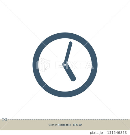 Time Clock Icon Vector Logo Template Illustration Design Time Clock Icon Vector Logo Template Illustration Design 131346858