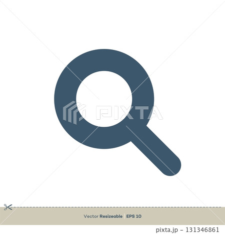 Search Magnifying Glass Icon Vector Logo Template Illustration Design 131346861