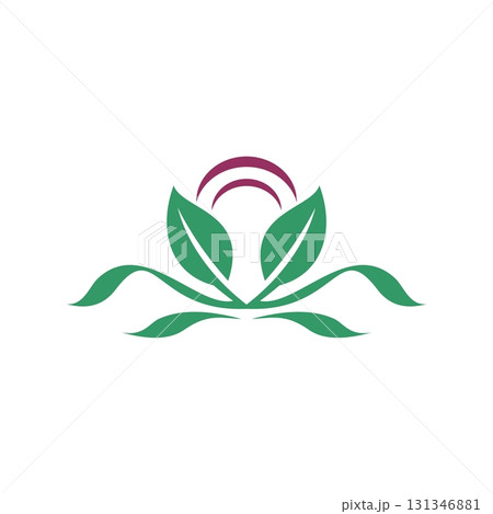 Lily or Lotus Flower Nature Logo Template Illustration Design. Vector EPS 10. 131346881