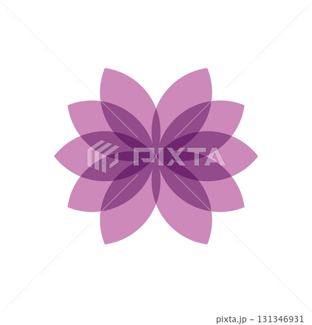 Lotus or Lily Flower Decorative Logo Template Illustration Design. Vector EPS 10. 131346931