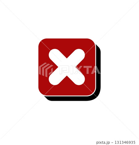 Wrong, Cross X Sign Icon Vector Template Illustration Design. Vector EPS 10. Wrong, Cross X Sign Icon Vector Template Illustration Design. Vector EPS 10. 131346935