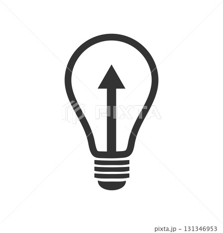 Bulb Lamp Up Arrow Logo Template Illustration Design. Vector EPS 10. 131346953