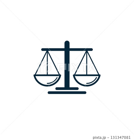 Scale of Justice Logo Template Illustration Design. Vector EPS 10. Scale of Justice Logo Template Illustration Design. Vector EPS 10. 131347081