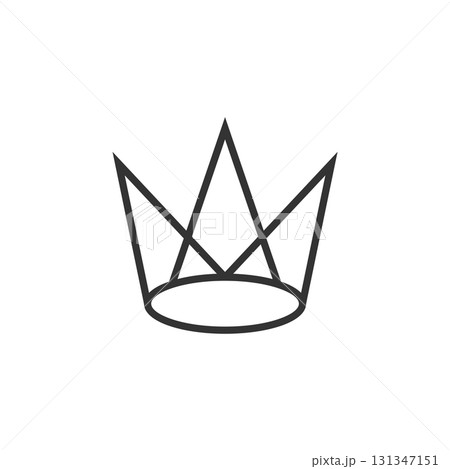 Ornamental Crown Line Logo Template Illustration Design. Vector EPS 10. 131347151