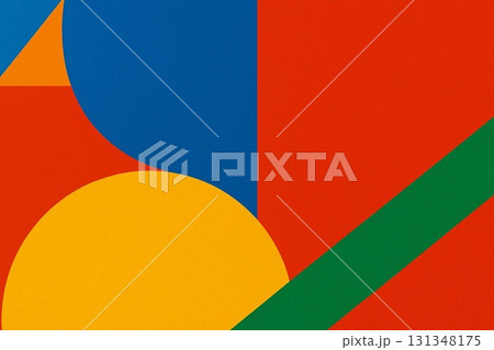 原色の幾何学的・抽象的でポップなグラフィック 原色の幾何学的・抽象的でポップなグラフィック 131348175