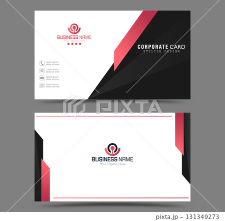 Business card. Double-sided business card design. Corporate and individual corporate style template Business card. Double-sided business card design. Corporate and individual corporate style template 131349273