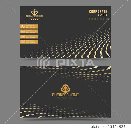 Business card. Double-sided business card design. Corporate and individual corporate style template 131349274