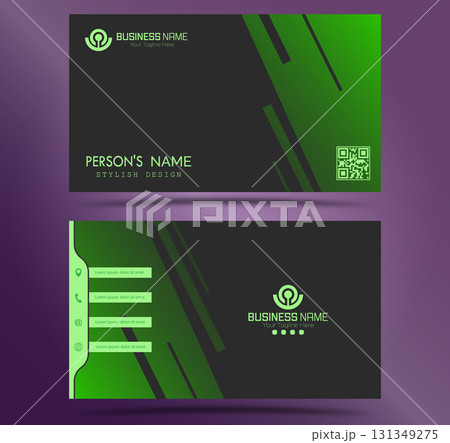 Business card. Double-sided business card design. Corporate and individual corporate style template Business card. Double-sided business card design. Corporate and individual corporate style template 131349275