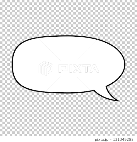 Simple speech bubble illustration, landscape Simple speech bubble illustration, landscape 131349288