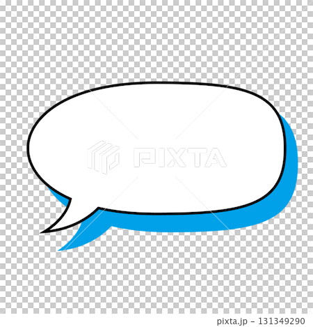 シンプルな吹き出しのイラスト 横長 シンプルな吹き出しのイラスト 横長 131349290
