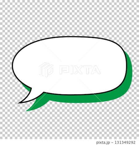 Simple speech bubble illustration, landscape Simple speech bubble illustration, landscape 131349292
