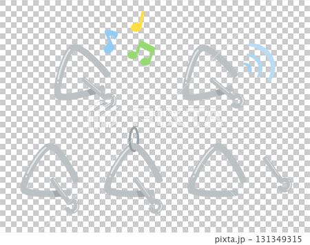 可愛的三角形插畫素材集 131349315