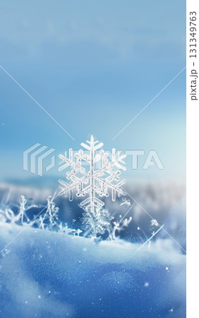 A snowflake is on a blue background A snowflake is on a blue background 131349763