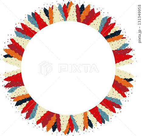 Winter tree New Year frame. Cute simple Christmas tree frame. Nature template. Baby shower design 131349958