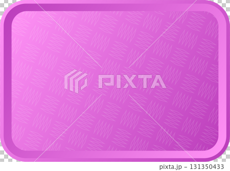 Illustration of a pink food tray with a textured surface, evoking simplicity and functionality. Illustration of a pink food tray with a textured surface, evoking simplicity and functionality. 131350433