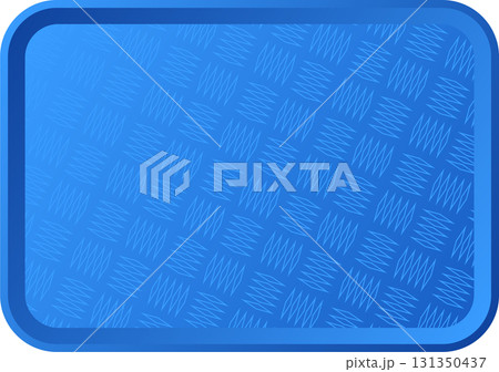 Blue metal tray with diamond pattern design, suitable for food service or industrial use. Blue metal tray with diamond pattern design, suitable for food service or industrial use. 131350437