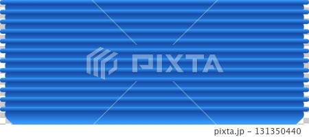 A close-up view of parallel blue surfaces, potentially segments of a window shade or texture. 131350440