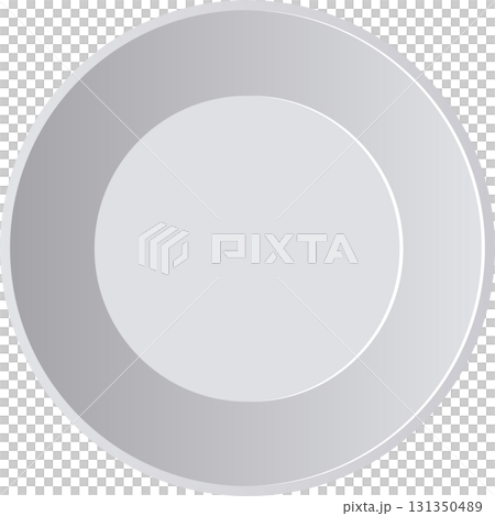 Simple, minimalistic gray plate with clean circular design offers versatile table setting option. Simple, minimalistic gray plate with clean circular design offers versatile table setting option. 131350489