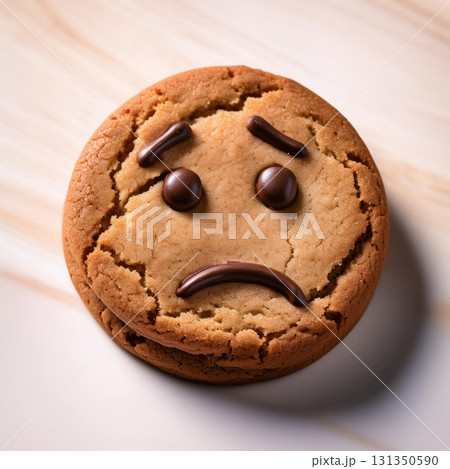 Emotionally Expressive Cookie Faces Close Up 131350590