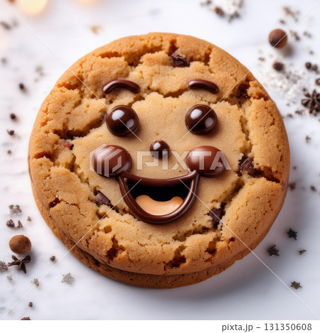 Emotionally Expressive Cookie Faces Close Up 131350608