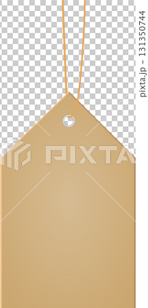 Blank tag with string attached. Perfect for labeling gifts, clothing, or other items. Blank tag with string attached. Perfect for labeling gifts, clothing, or other items. 131350744