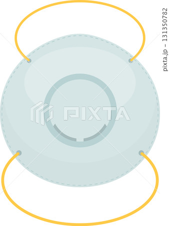Protective face covering mask with straps for medical safety and personal virus prevention. Protective face covering mask with straps for medical safety and personal virus prevention. 131350782