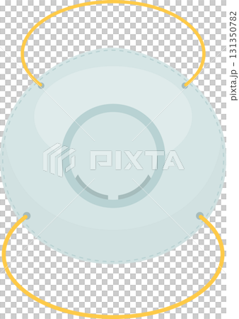 Protective face covering mask with straps for medical safety and personal virus prevention. Protective face covering mask with straps for medical safety and personal virus prevention. 131350782
