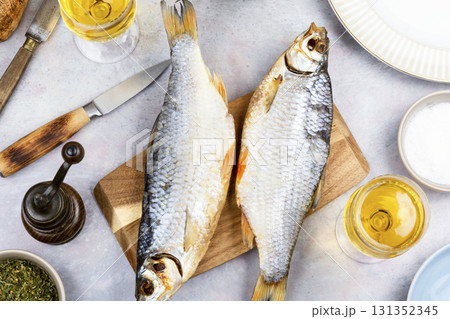Dried fish stockfish. Dried fish stockfish. 131352345