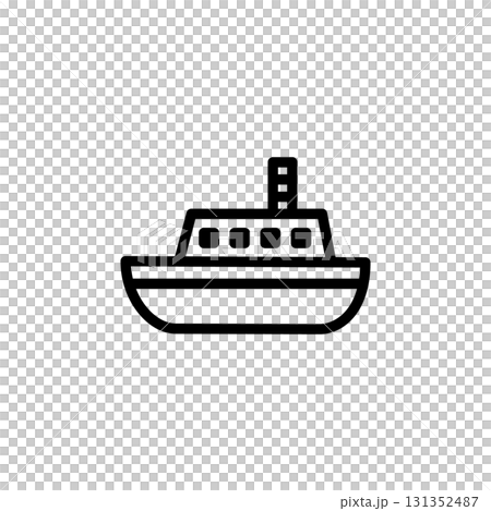 シンプルな船のアイコン 131352487