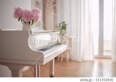 Music and Beauty: A Grand Piano in a Bright Room Music and Beauty: A Grand Piano in a Bright Room 131352636