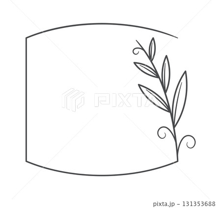 Empty wedding frame line art 131353688