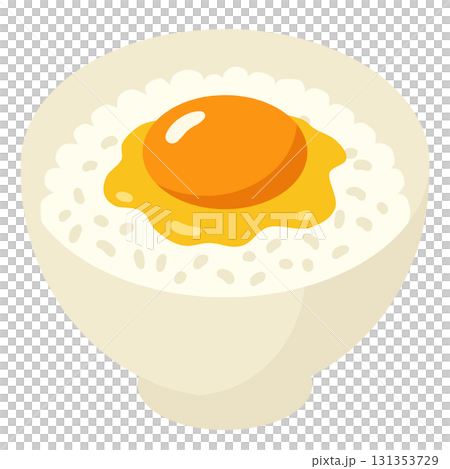 米飯上的生雞蛋“AI 生成的圖像” 131353729