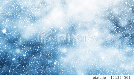 舞い散る粉雪の雪景色 131354561