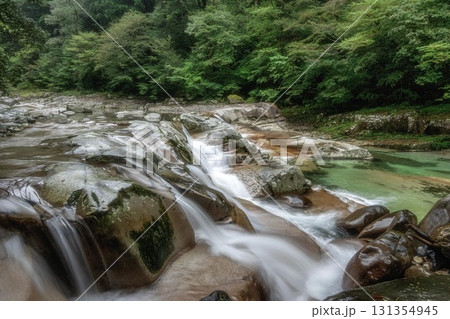 愛媛県久万高原町 新緑の面河渓 愛媛県久万高原町 新緑の面河渓 131354945