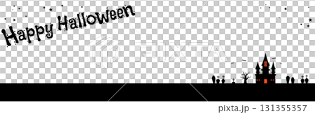 秋 ハロウィン 不気味な館と墓場のフレーム バナーサイズ 7 文字入り 秋 ハロウィン 不気味な館と墓場のフレーム バナーサイズ 7 文字入り 131355357